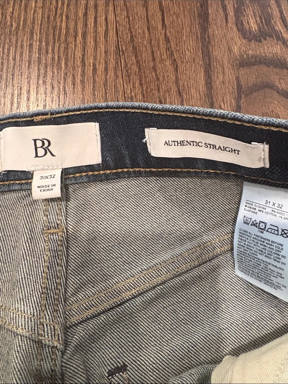 BR Banana Republic Classic Men’s Blue Washed Straight-Leg Jeans 31/30